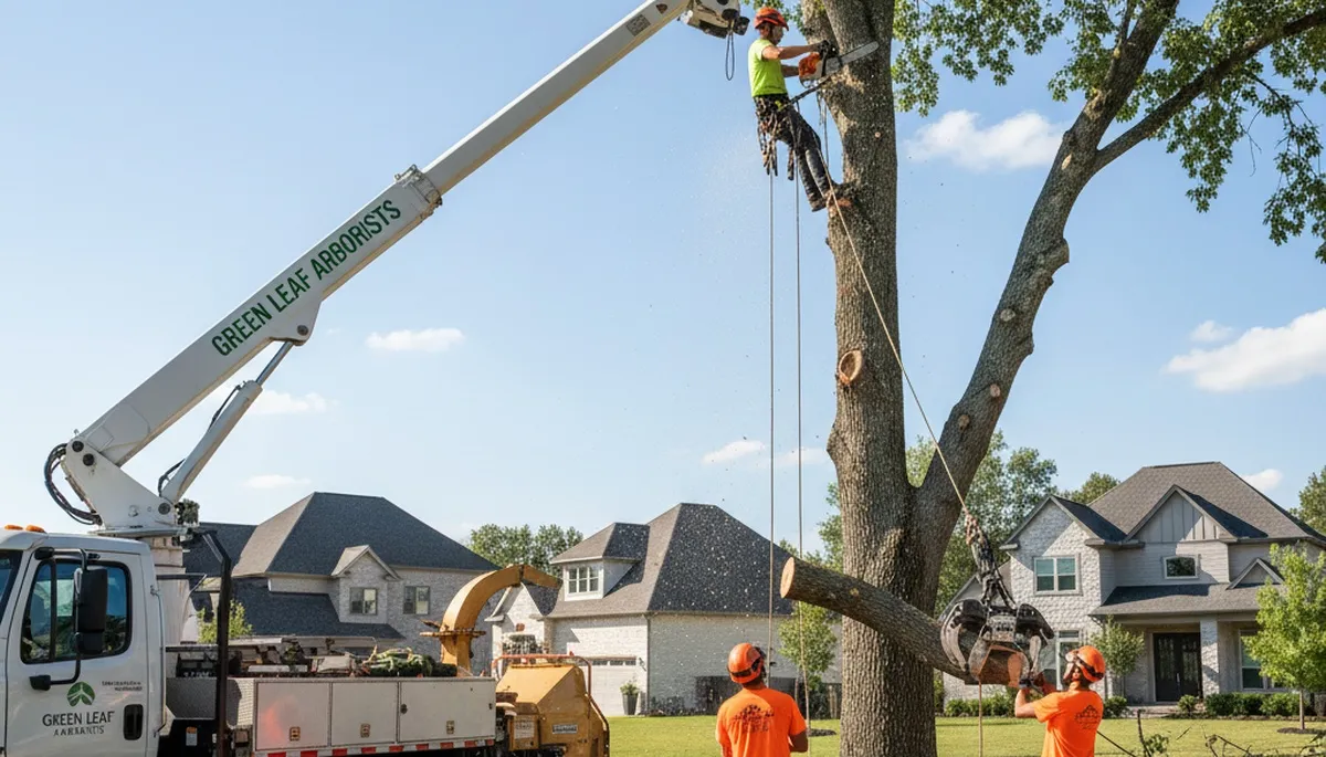 Professional arborist performing tree removal in Staten Island, NY for Chop Chop Tree service